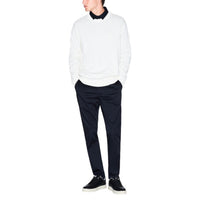 Image 3 : Pull blanc Armani Exchange homme vue complète coton soie viscose — Delvale