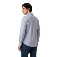 Image 2 : Détail chemise rayée bleu Only & Sons avec fermeture boutonnée — Delvale