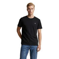Image 9 : T-shirt U.S. Polo Assn. homme bleu marine, vue de côté coupe ajustée et tombé naturel — Delvale