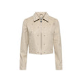 Jacqueline De Yong Damesjas Beige Klassieke Kraag
