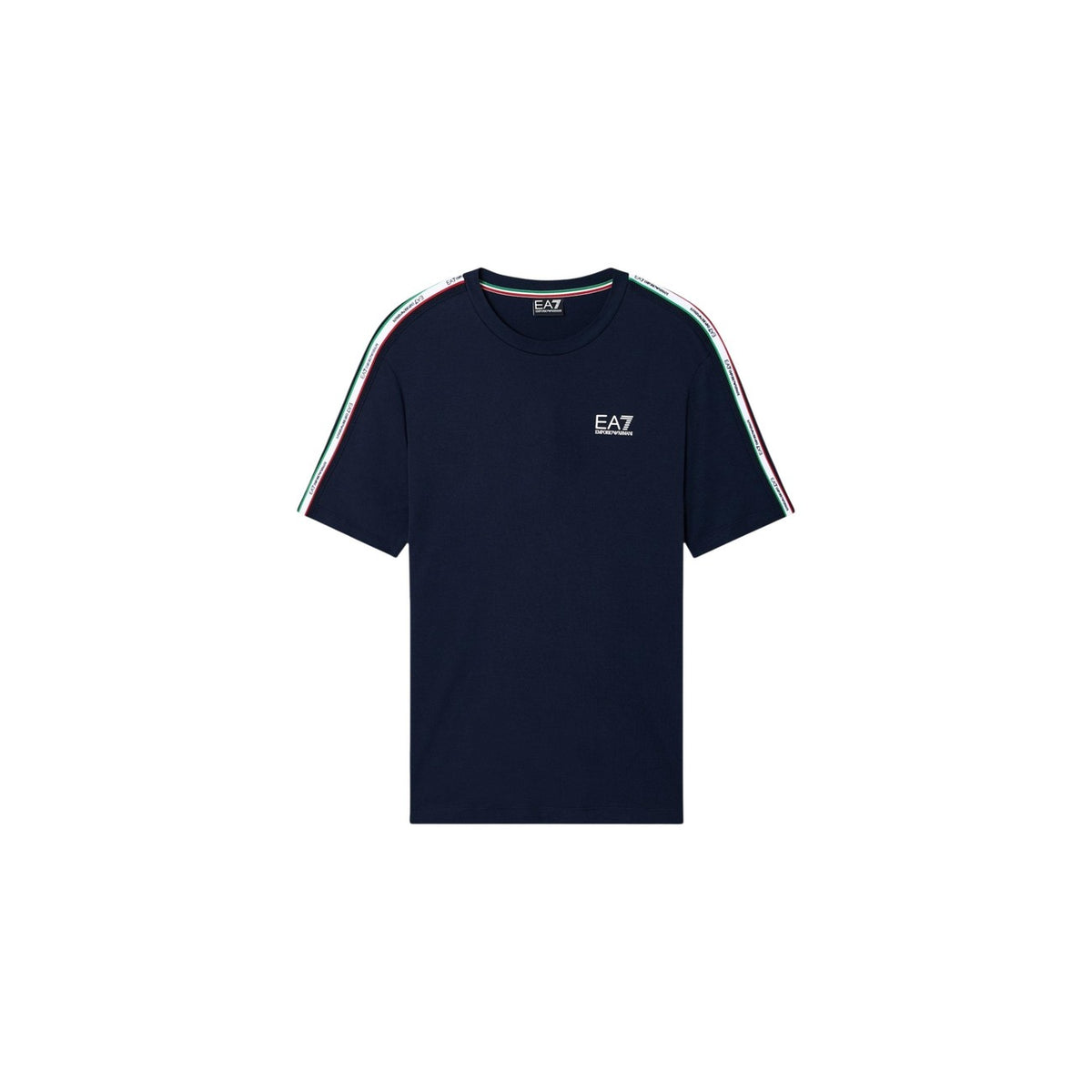 Image 1 : T-shirt Ea7 homme bleu avec col rond et impression moderne — Delvale