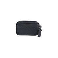 Image 1 : Sacoche Armani Exchange homme noire avec motif chevron gaufré et double zip — Delvale