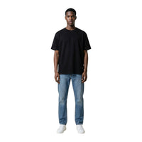 Image 3 : T-shirt Gianni Lupo homme noir porté, vue de trois quarts — delvale