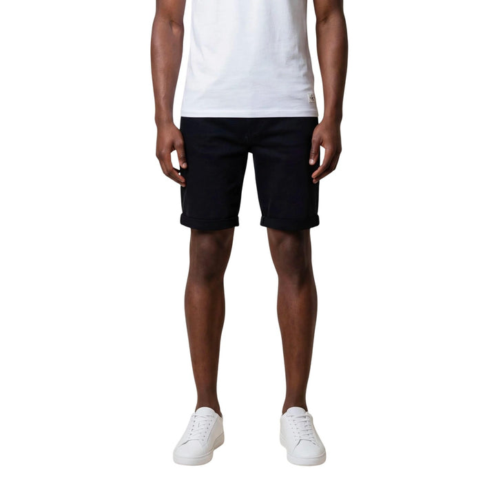 Image 1 : Bermuda Calvin Klein Jeans homme noir en coton stretch, vue de face — Delvale