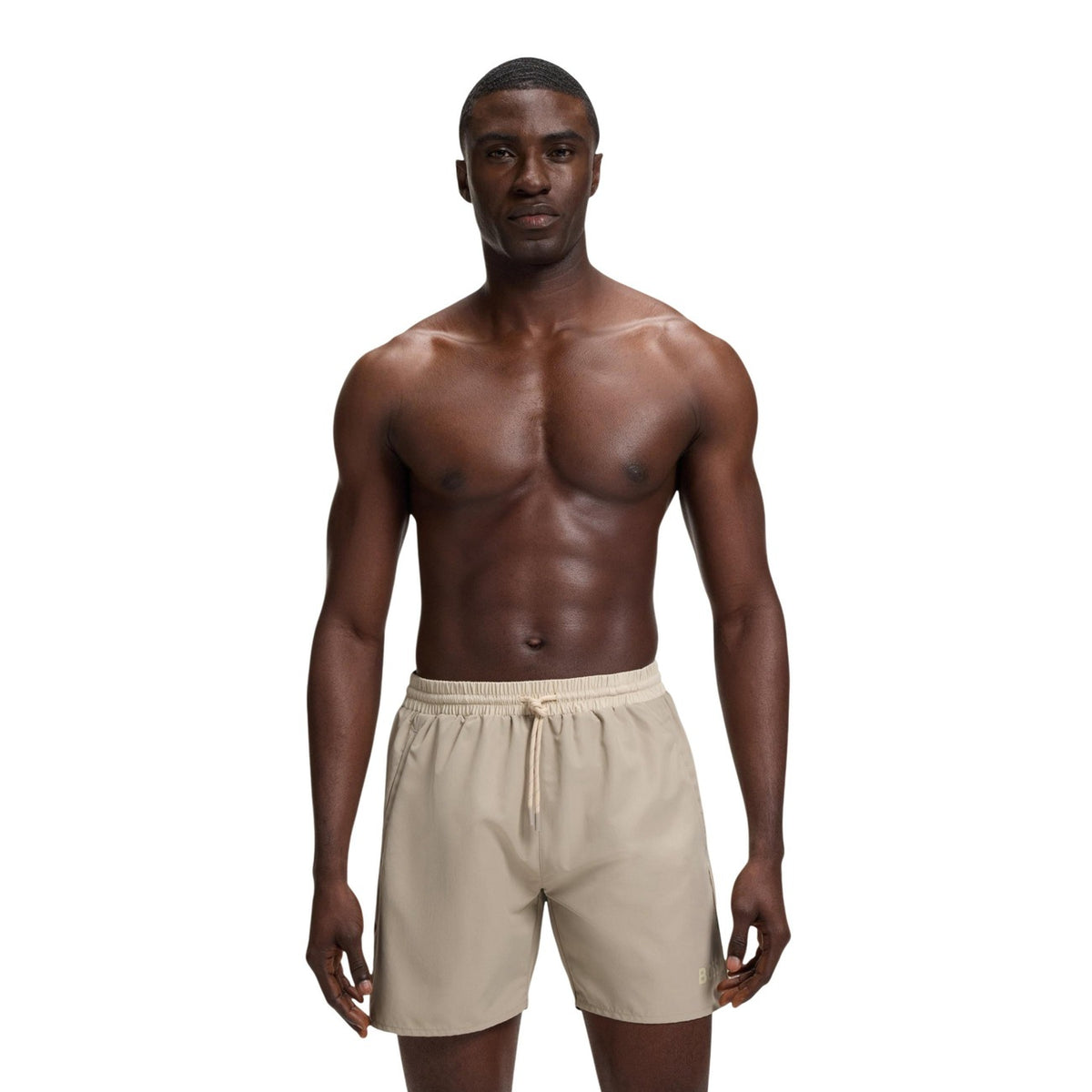 Short de bain Boss homme beige vue de face — Ref. 50514429