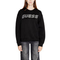 Guess Active Sweat col rond femme noir logo strass argenté