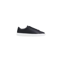 Sneakers Boss Gary homme noir tige cuir lisse semelle blanche profil