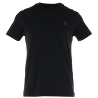 Image 5 : Détail encolure ronde et matière coton du t-shirt Timberland homme bleu marine — Delvale