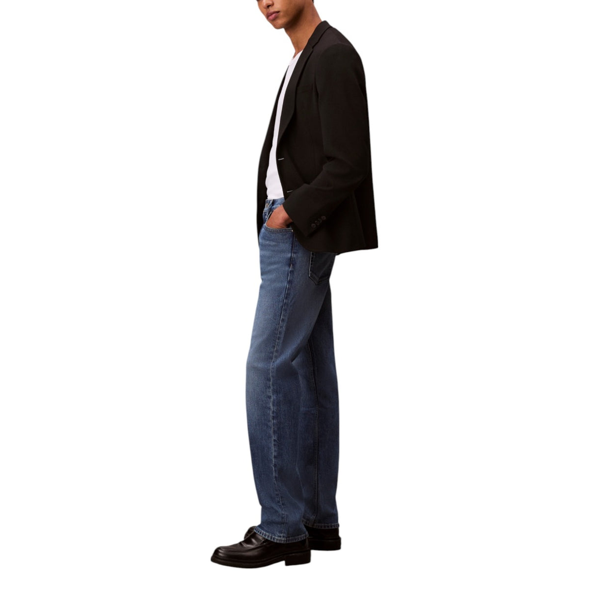 Image 3 : Jean Calvin Klein Jeans homme bleu vue d'ensemble avec poches fonctionnelles — Delvale