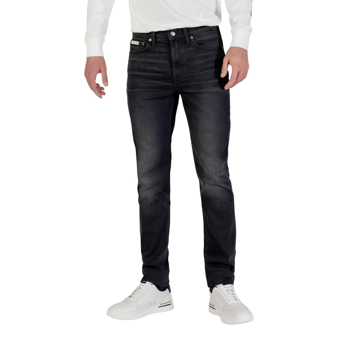Image 1 : Jeans Calvin Klein homme noir regular fit coupe droite — Delvale