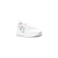 Image 2 : Baskets Liu Jo Maxi Wonder femme blanc et beige, détail mesh texturé et contrefort beige au talon — Delvale