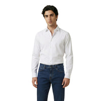Chemise Armani Exchange homme blanc manches longues col classique – vue de face
