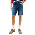 Tommy Hilfiger Jeans Bermuda Homme Bleu Denim Revers Roulé Coupe Droite