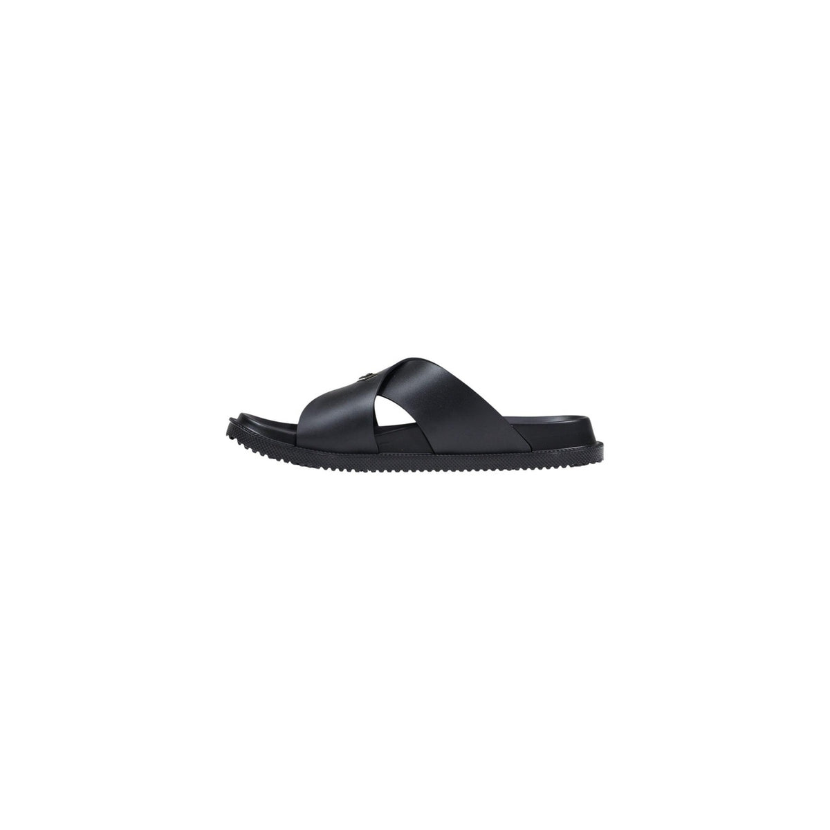 Image 3 : Sandales Antony Morato homme coloris noir intégral, vue de trois quarts avant — Delvale