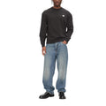 Calvin Klein Jeans Sweat Col Rond Homme Noir Étiquette Tissée