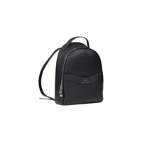 Image 2 : Vue avant légèrement de trois quarts du sac à dos Armani Exchange femme noir, texture grainée apparente — Delvale