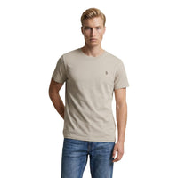 Image 8 : T-shirt U.S. Polo Assn. homme bleu marine, détail tissu coton jersey dense et souple — Delvale