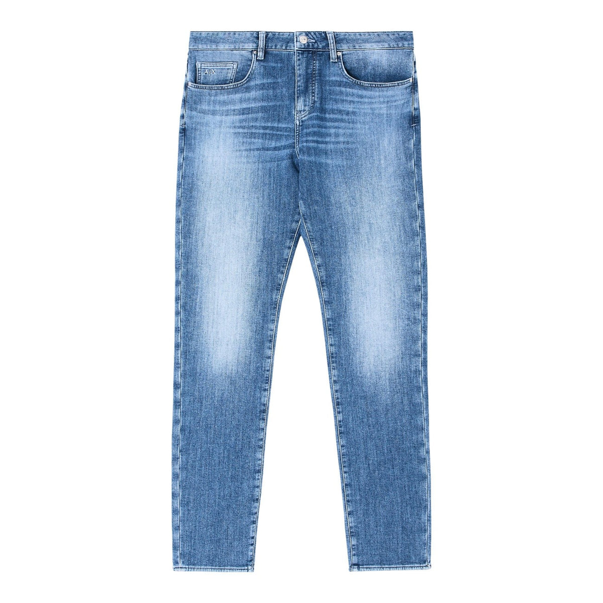 Image 2 : Détail fermeture et finitions jean Armani Exchange homme bleu — Delvale