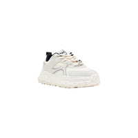 Baskets Antony Morato homme blanc crème semelle épaisse crampons logo vue avant