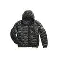 Blauer Doudoune Homme Matelassée à Capuche Noire