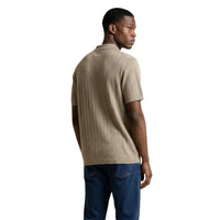 Polo Armani Exchange homme beige – vue de dos, coupe ajustée coton