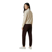 Image 3 : Vue arrière sweat zippé Calvin Klein Jeans femme beige col montant — Delvale