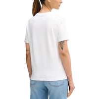 Image 3 : Vue de profil t-shirt blanc Calvin Klein Jeans femme coupe moderne — delvale