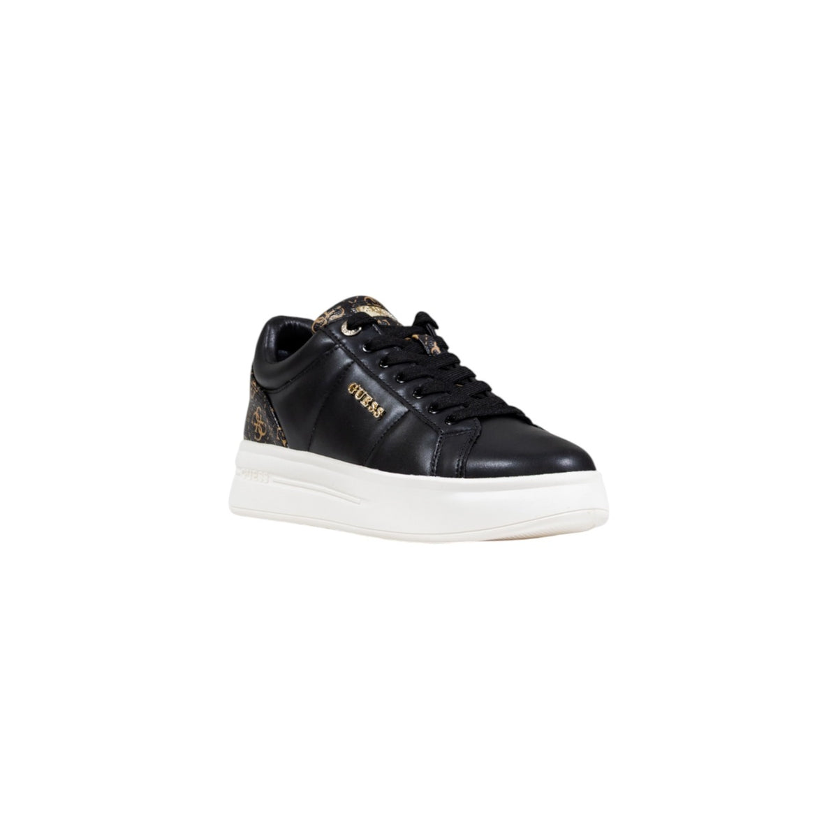 Image 2 : Vue détaillée des baskets Guess noires femme, fermeture à lacets — delvale
