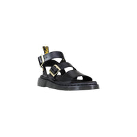 Image 2 : Vue détaillée des sandales Dr. Martens Gryphon Atlas noires femme montrant la construction cuir et les finitions — delvale