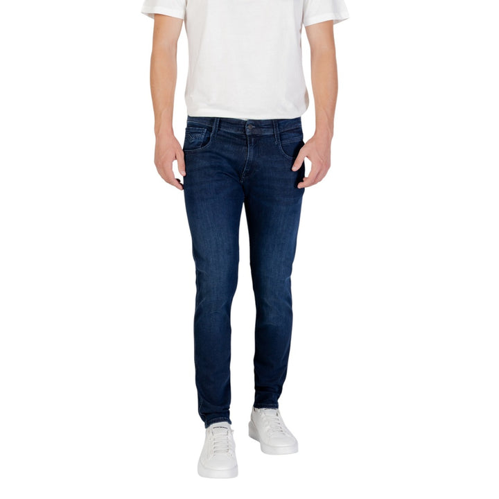 Image 1 : Jean Replay homme bleu denim coupe regular avec fermeture zip — Delvale