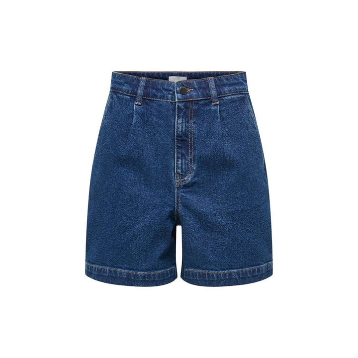 Image 1 : Short femme bleu Jacqueline De Yong coupe droite avec fermeture zip — Delvale