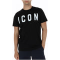 Icoon T-shirt Heren Logo Bedrukt Zwart Premium Katoen