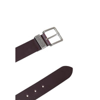 Image 5 : Extrémité biseautée de la ceinture cuir Armani Exchange homme, finition soignée et détail du cuir — Delvale