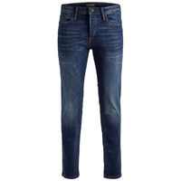 Image 1 : Jean homme Jack & Jones bleu effet usé stretch, vue de face — delvale