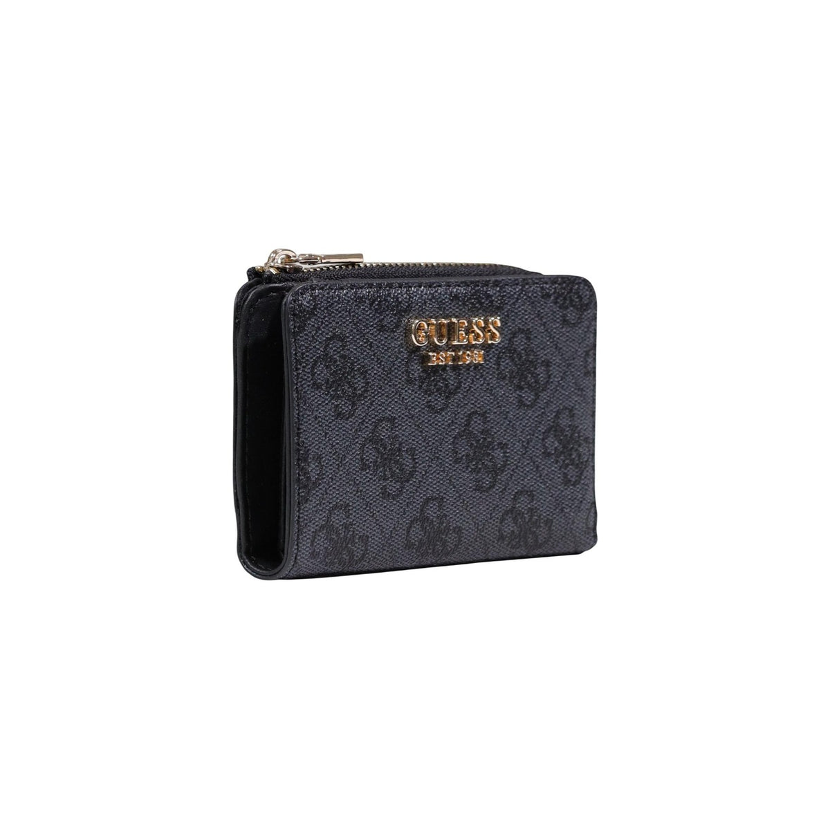 Image 2 : Portefeuille Guess femme gris zippé vue de dos détail motif — delvale