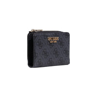 Image 2 : Portefeuille Guess femme gris zippé vue de dos détail motif — delvale