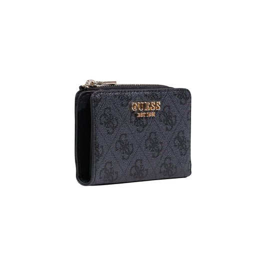 Image 2 : Portefeuille Guess femme gris zippé vue de dos détail motif — delvale