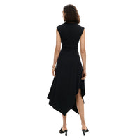 Image 3 : Vue d'ensemble robe Desigual femme noire sans manches coupe moderne — delvale