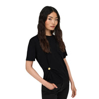 Image 1 : T-shirt Only femme noir manches courtes coupe moderne — delvale