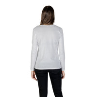 Image 2 : Détail coupe moderne t-shirt blanc Armani Exchange femme manches longues — delvale