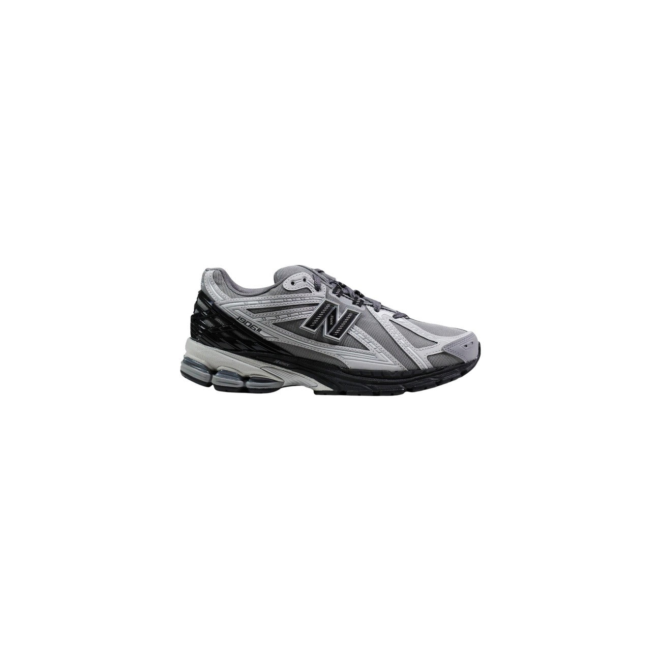 Baskets New Balance 1906R homme gris noir inscription 1906R flanc droit, vue de profil