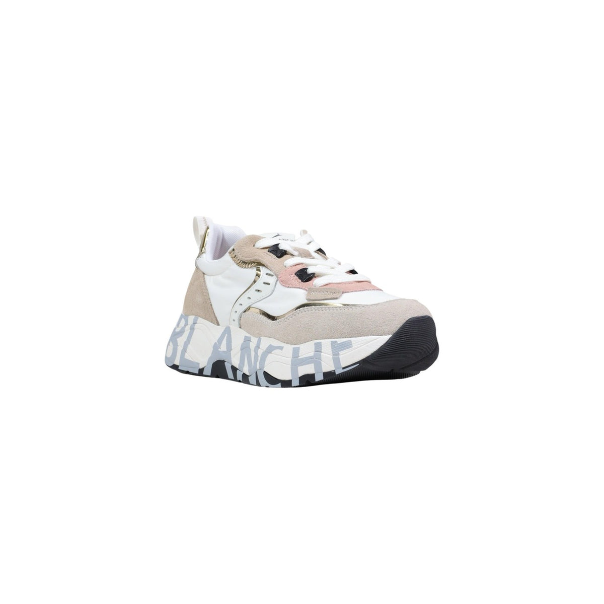 Image 2 : Détail profil baskets Violet Blanche femme beige design moderne — Delvale
