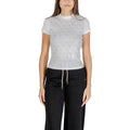 Guess T-shirt Femme Blanc Col Rond Coupe Ajustée