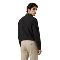Image 2 : Détail col classique et boutons chemise Calvin Klein Jeans noire homme — Delvale