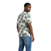 Image 2 : Vue de face du t-shirt Antony Morato imprimé tropical palmiers sur fond blanc, coupe décontractée — 9yvwh4-xt