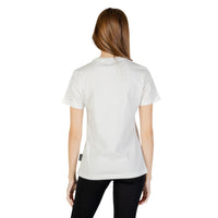Image 2 : Détail de l'impression originale du t-shirt Icon femme blanc en coton doux — delvale