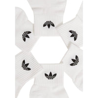 Image 3 : Pack de 6 chaussettes Adidas Originals coloris blanc, présentation produit complète sur fond blanc — Delvale