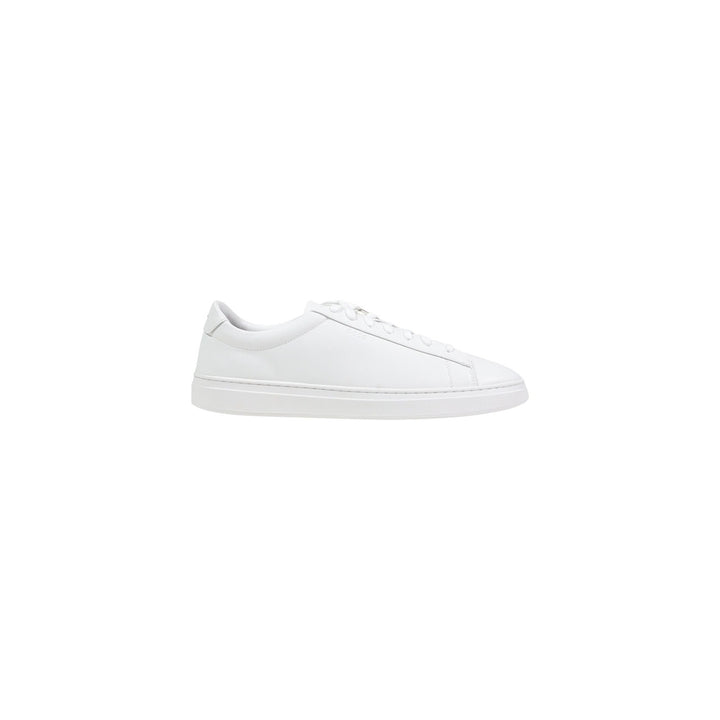 Sneakers Boss Gary homme blanc cuir lisse profil droit semelle blanche