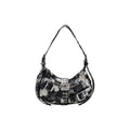 Desigual Sac Hobo Femme Coton Tie-Dye Lanières Croisées Œillets & Boucles Argentées