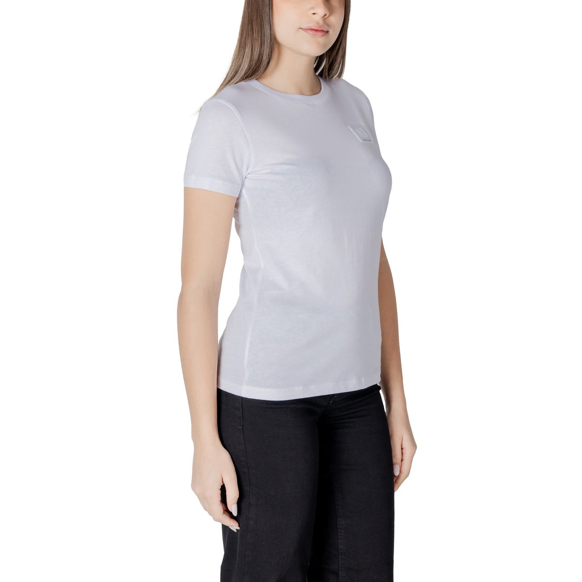 Image 3 : T-shirt Armani Exchange femme blanc manches courtes col rond — Delvale
